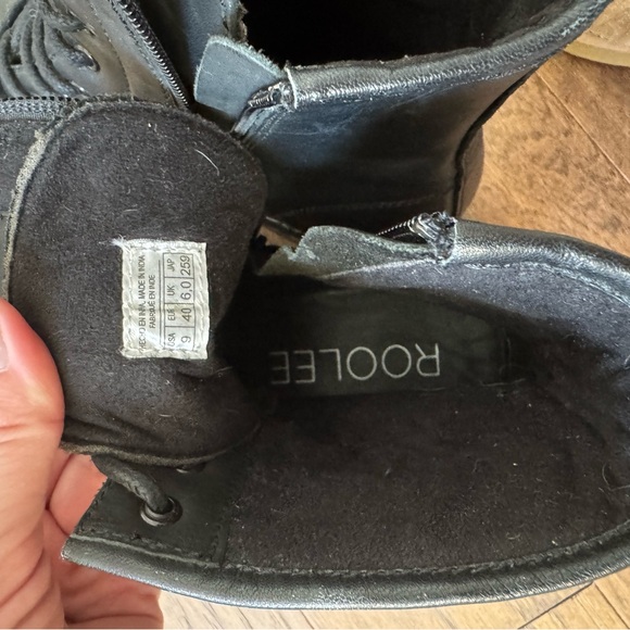 Black Lace-Up Combat Boots - Picture 5 of 10